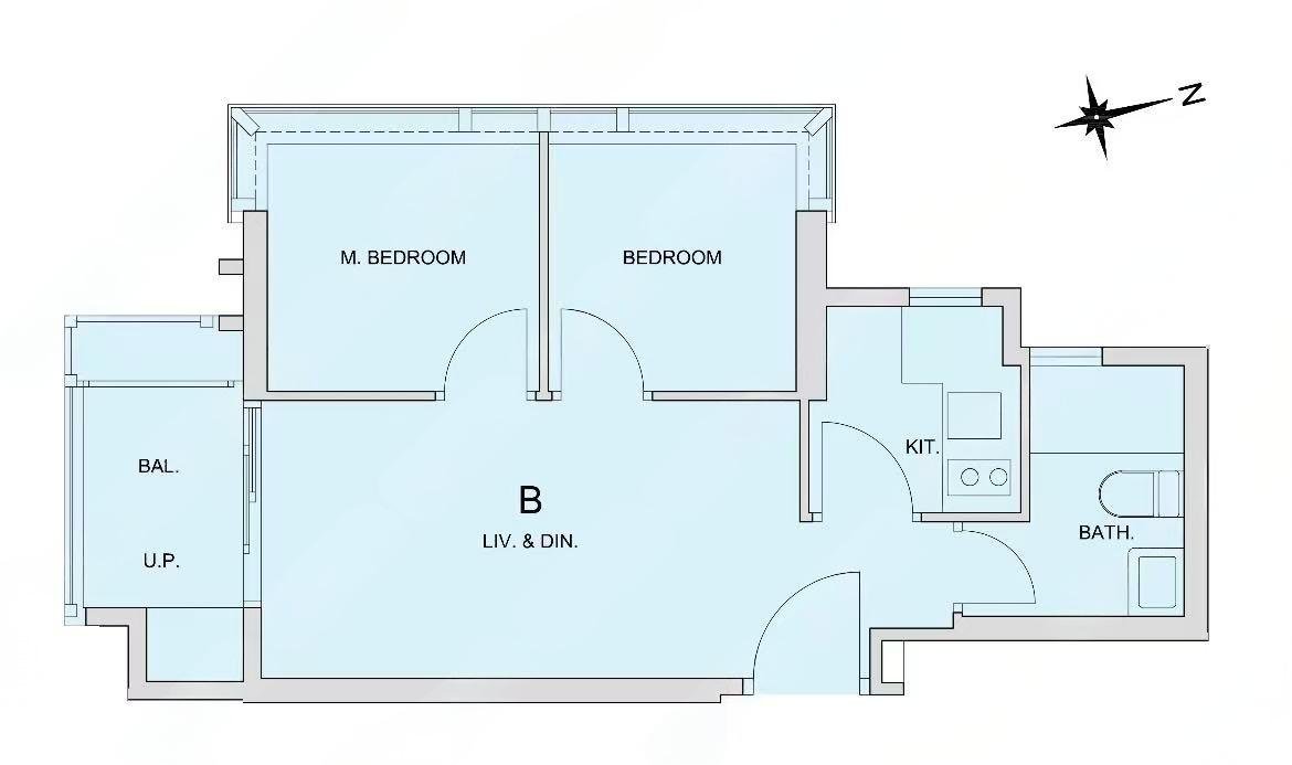 瑧爾 AUSTIN BOHEMIAN 2房B戶型圖則